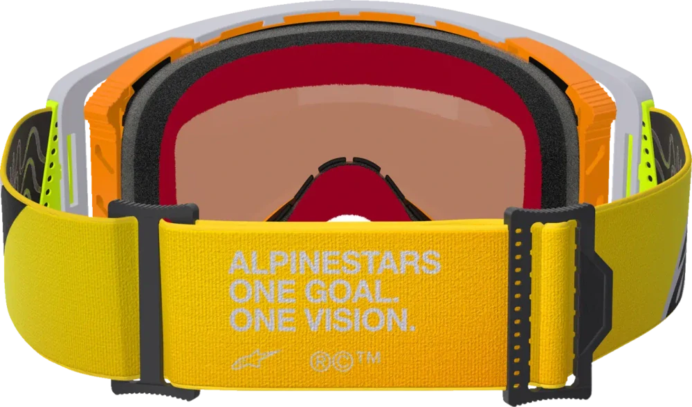 Motokrosové / enduro brýle ALPINESTARS GOGGLE SUPERTECH CORP 5100325-5004 barva žlutá/šedá, červené zrcadlové plexi 