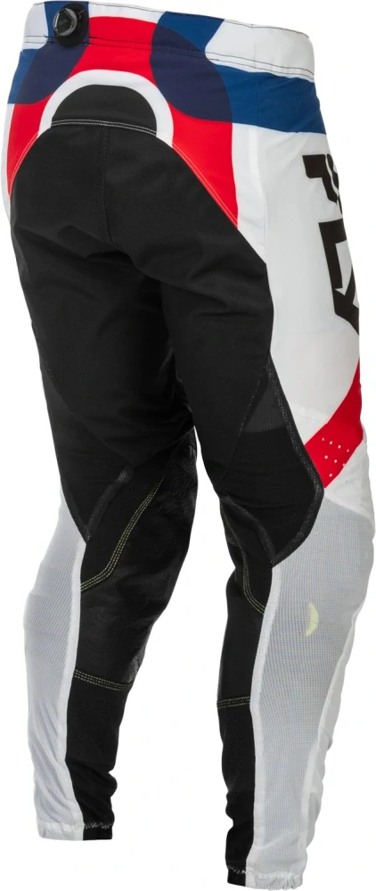 Lehké a maximálně pohodlné motokrosové kalhoty FLY RACING LITE USA 2026 barva červená/bílá/modrá