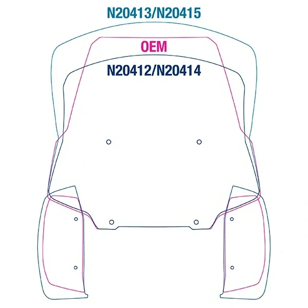 Plexi motocyklu NATIONAL CYCLE verze střední N20413 pro HARLEY DAVIDSON PAN AMERICA rok 2021-2024 barva čírá, výška plexi 41,6 cm