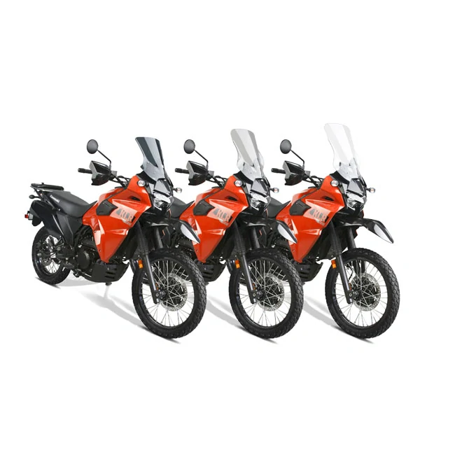 Plexi motocyklu NATIONAL CYCLE verze vysoká touring N20141 N20139 pro KAWASAKI KLR 650 rok 2022 barva čirá, výška plexi 47 cm