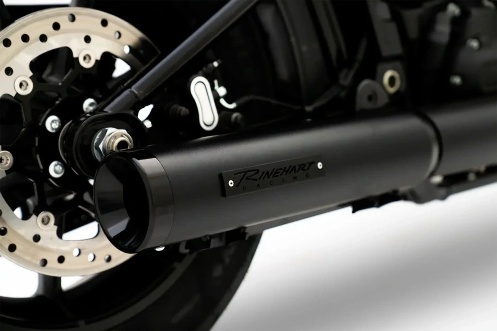Koncovka výfuku RINEHART RACING 4" HP40 2-INTO-1 SLIP ON pro HARLEY DAVIDSON SOFTAIL rok 2025 barva černá/černé zakončení  