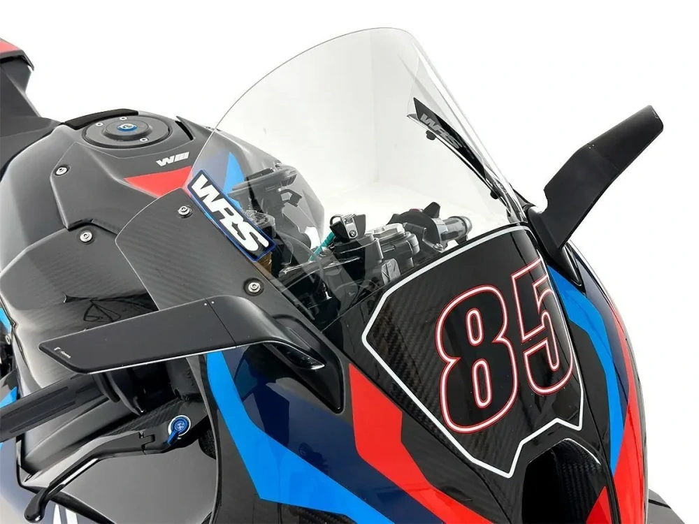 Plexi motocyklu WRS pro BMW M 1000 RR rok 2023-2024 barva kouřová verze RACE 