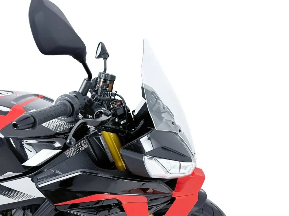 Plexi motocyklu WRS verze TOURING pro motocykly APRILIA TUONO V4 1100 RR ABS rok 2025 výška o 10 cm vyšší než originál , barva čirá
