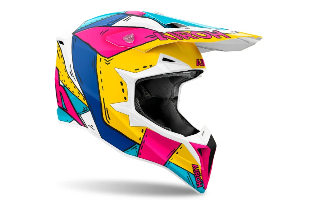 Motokrosová přilba AIROH WRAAAP PAINT barva multicolor matná