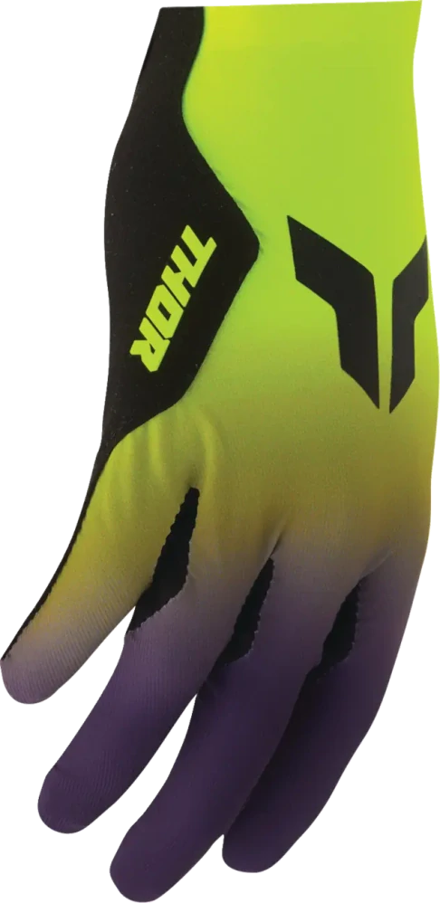 Motokrosové / MTB rukavice s jednovrstvou dlaní THOR SPORTMODE ICONIC barva acid/fialová, pár