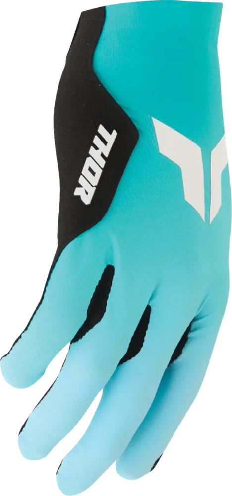 Motokrosové / MTB rukavice s jednovrstvou dlaní THOR SPORTMODE ICONIC barva aqua modrá/bílá, pár