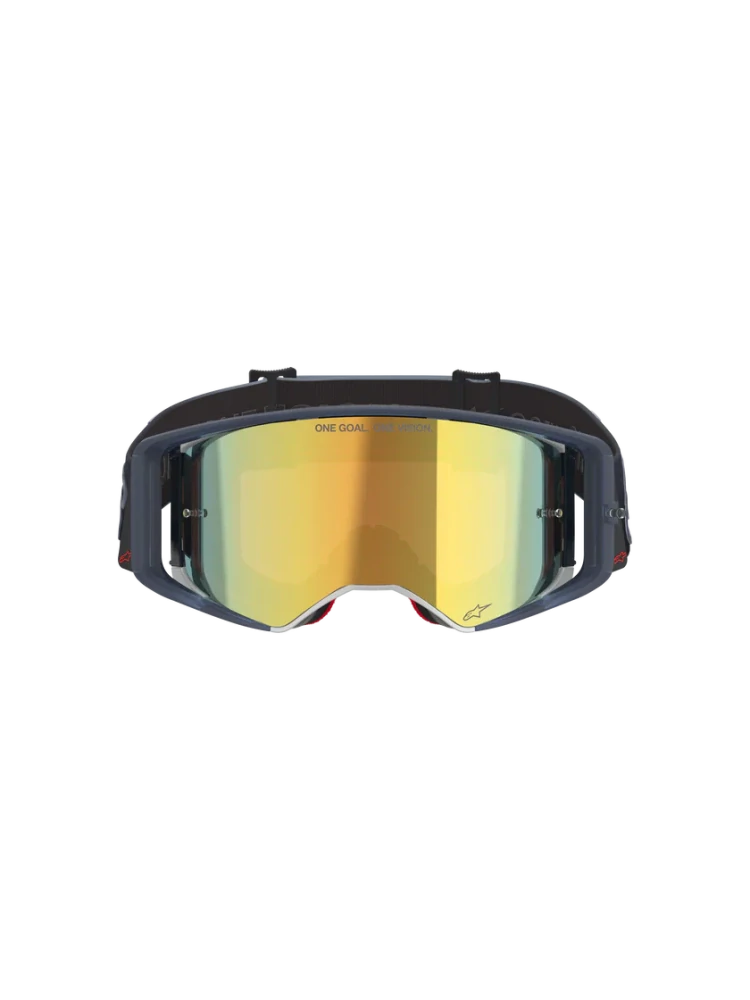 Motokrosové / enduro brýle ALPINESTARS GOGGLE SUPERTECH VISTA 5100226-1581 barva černá/šedá, zlaté zrcadlové plexi 