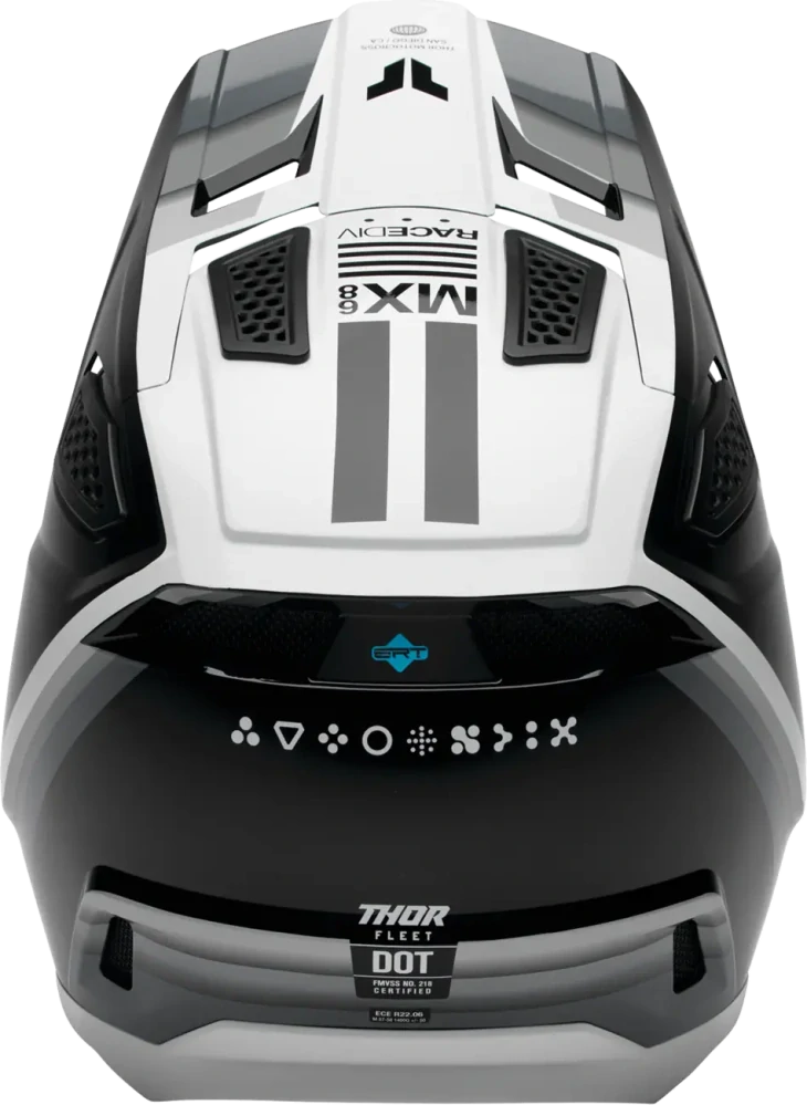 Motokrosová přilba / MX helma THOR FLEET DEFY barva černá/bílá