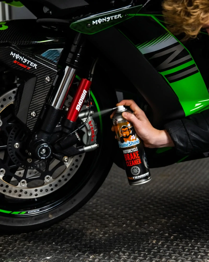 Čistič brzd / sprej pro čištění brzdových komponentů motocyklů TRU TENSION PRIMESHINE MOTORCYCLE BRAKE CLEANER M009 balení 500 ml 