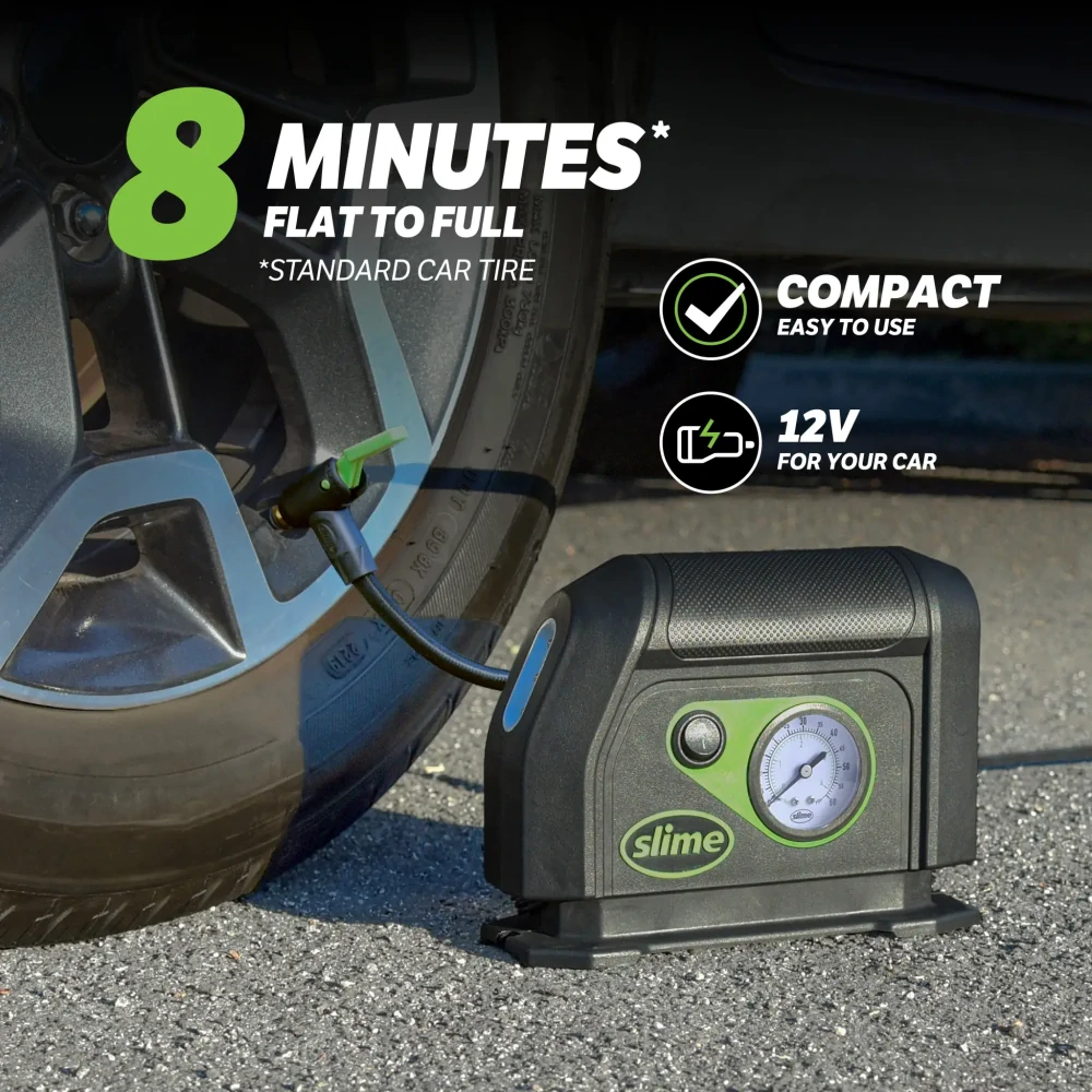 Přenosný mini kompresor pro nafukování pneu 12V SLIME TYRE INFLATOR