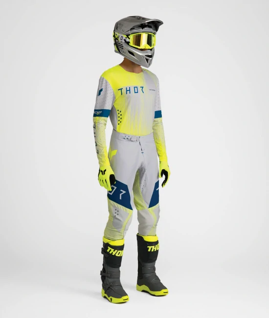 Lehký a pružný motokrosový - enduro dres THOR SPORTMODE VANISH barva šedá/deep modrá