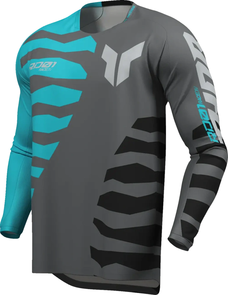 Motokrosový / enduro dres THOR LAUNCHMODE SHREDDER barva šedá/modrá