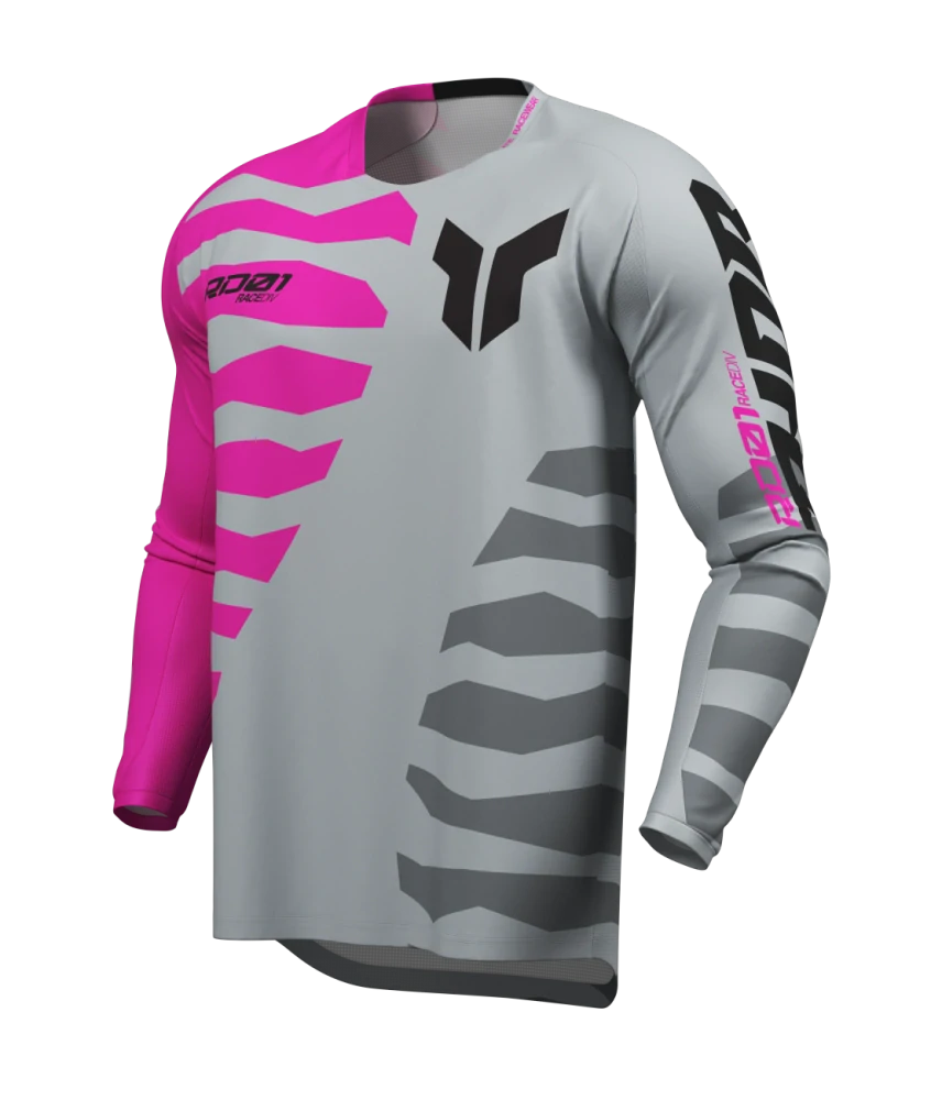Motokrosový / enduro dres THOR LAUNCHMODE SHREDDER barva šedá/fuchsiová
