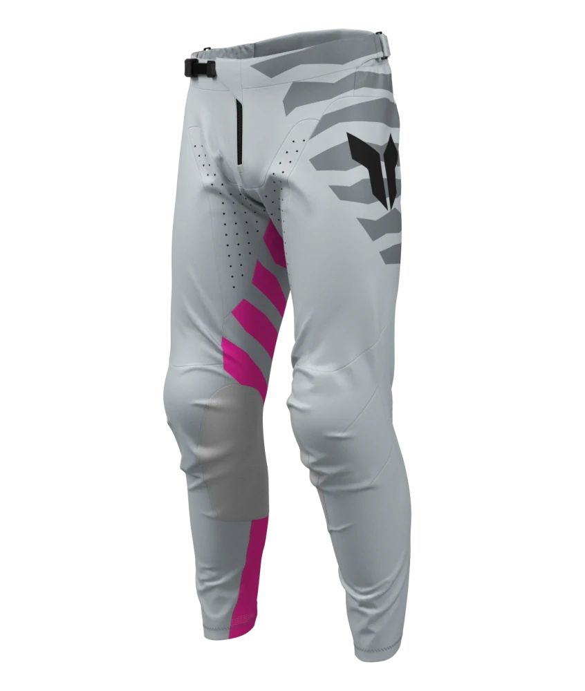 Motokrosové / enduro kalhoty THOR LAUNCHMODE SHREDDER barva šedá/fuchsiová