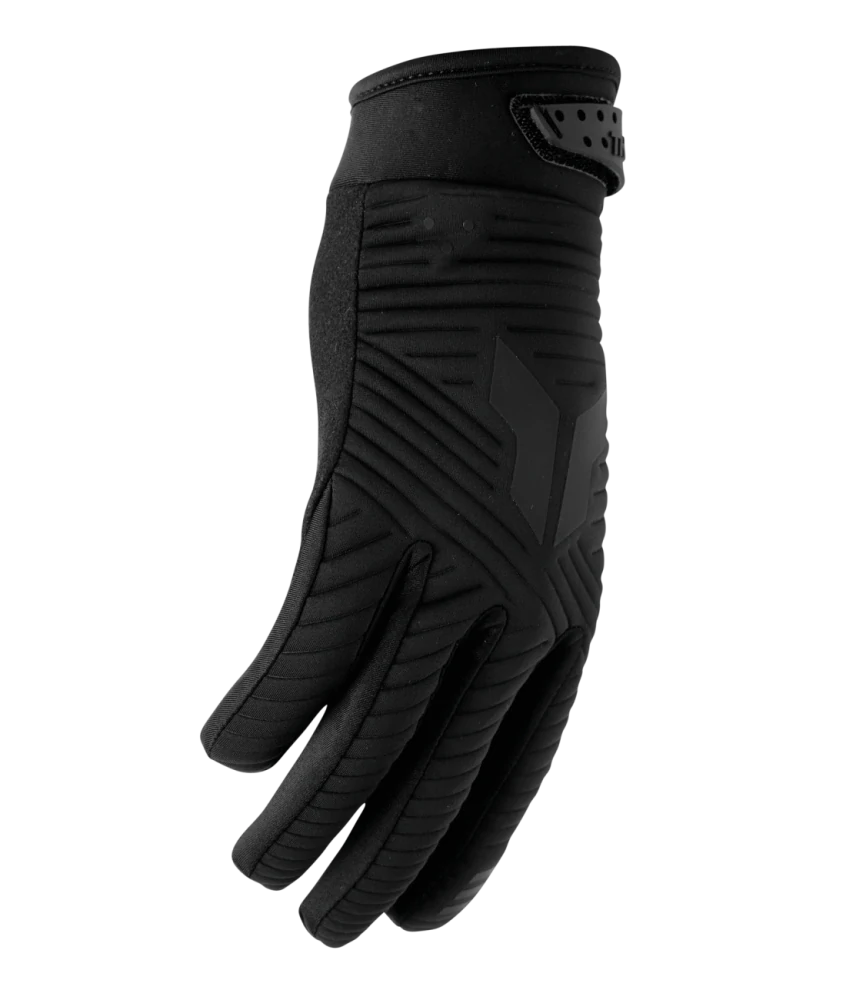Motokrosové / enduro / mtb rukavice n navrženy pro jízdu v chladnějším počasí THOR LAUNCHMODE COLD WEATHER barva černá