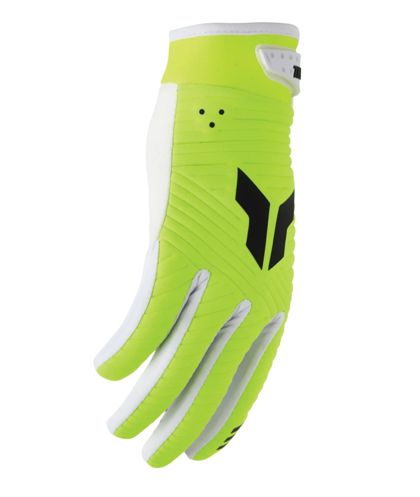 Motokrosové / enduro / mtb rukavice n navrženy pro jízdu v chladnějším počasí THOR LAUNCHMODE COLD WEATHER barva acid fluo
