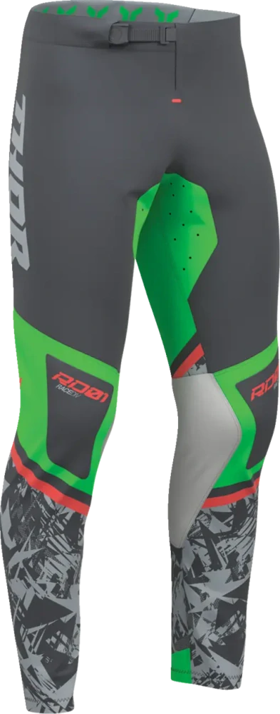 Dětský motokrosový komplet kalhot a dresu THOR SPORTMODE PUNKD barva šedá/zelená