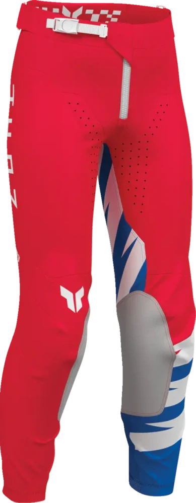 Dětské sportovní motokrosové kalhoty THOR LAUNCHMODE SHOCKIE barva červená/modrá