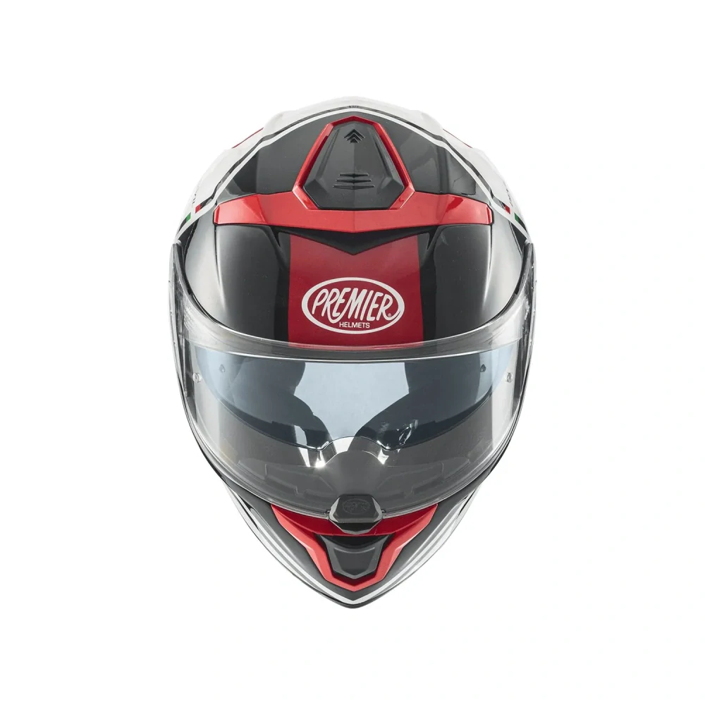 a Motocyklová integrální přilba PREMIER PREMIER HELMETS HELMET DEVIL PH barva červená/bílá/černá lesklá velikost XS