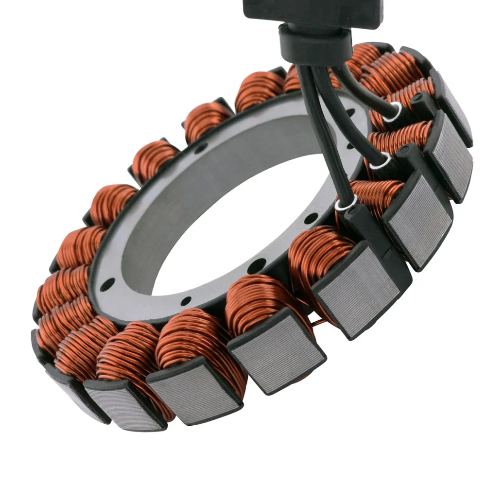 Stator motocyklu RM STATOR RMS010-108648 pro HARLEY DAVIDSON Dyna Super Glide / Fat Boy / Heritage Softail rok 2001-2006 | 30017-01B / 30017-01A-138 viz popis