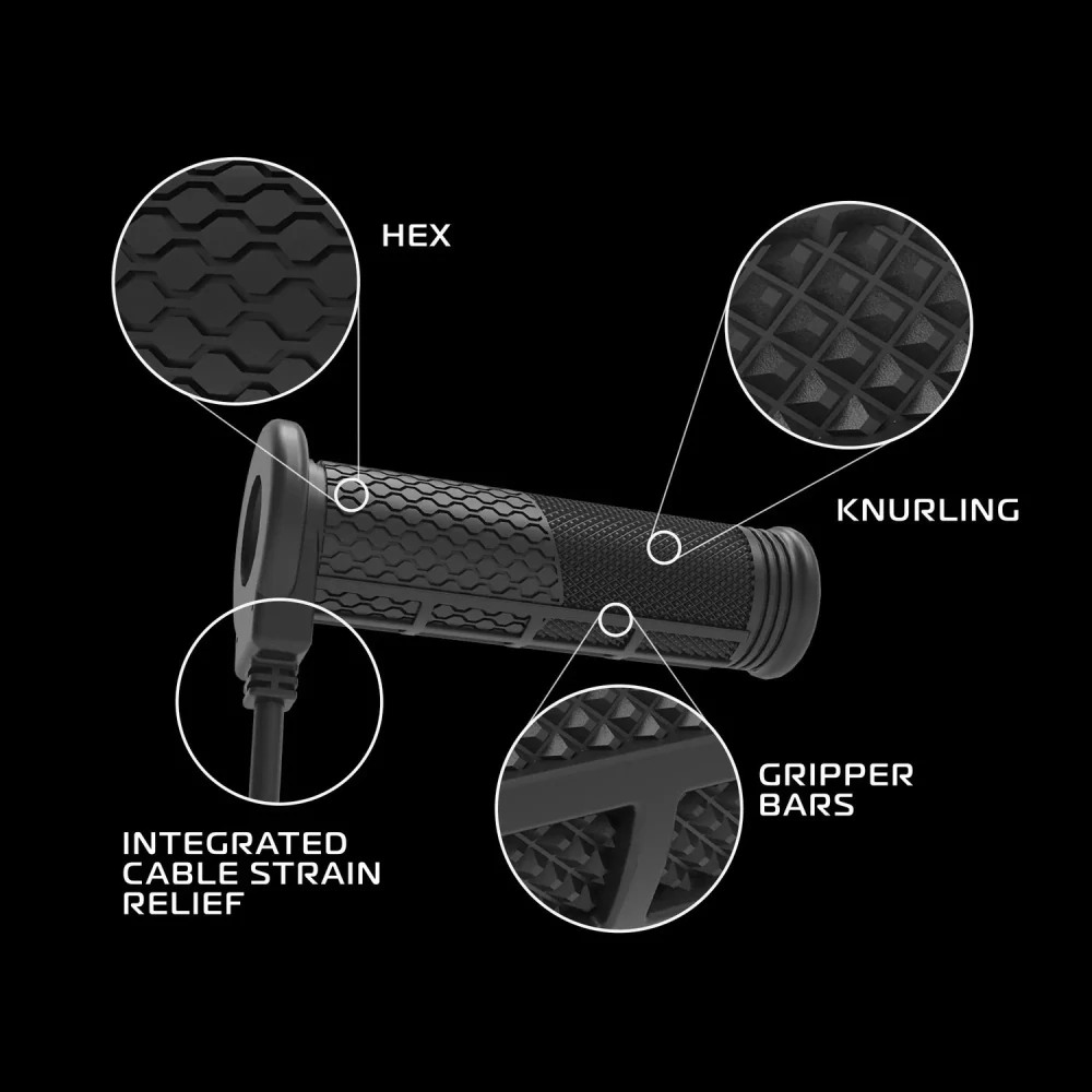 Vyhřívané rukojeti s integrovaným ovládáním - gripy na motocykl OXFORD HOTGRIPS PRO 2.0 TOURING EL401 pro řídítka o průměru 7/8" (22 mm)