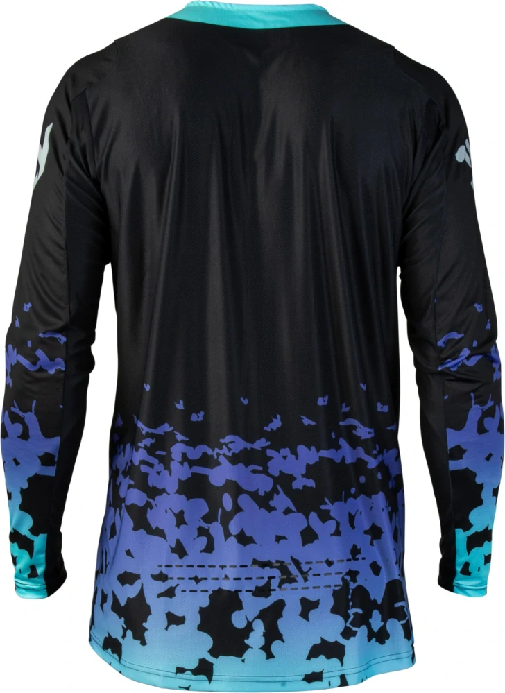 Lehký a pružný motokrosový dres FLY RACING LITE FLAKE USA 2027 barva černá/šedá/modrá