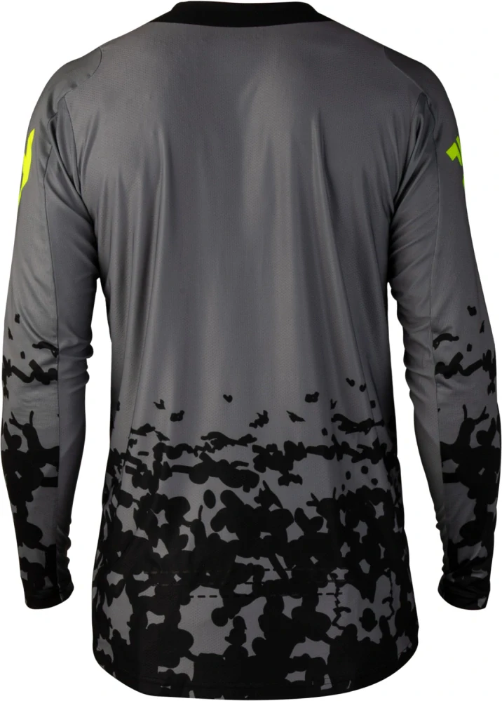 Lehký a pružný motokrosový dres FLY RACING LITE FLAKE USA 2027 barva černá/šedá/hi vis žlutá fluo