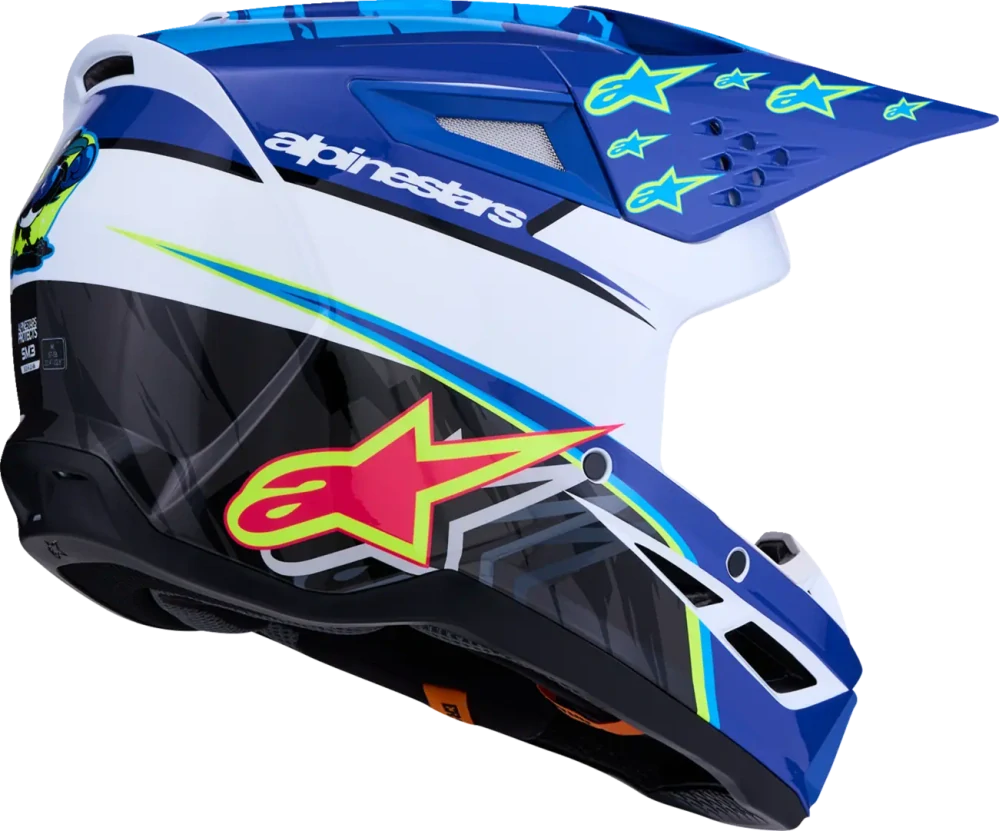 Motokrosová přilba ALPINESTARS SM3 / SM-3 / S-M3 FALCON 8300827-7347 barva černá/bílá/modrá