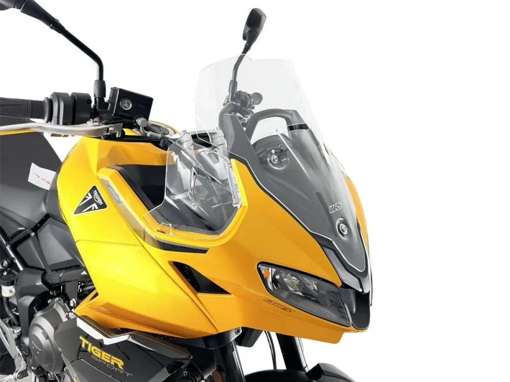 Plexi motocyklu WRS verze SPORT pro TRIUMPH TIGER SPORT 800 rok 2025-2026 barva čirá, výška plexi 41 cm bez deflektorů