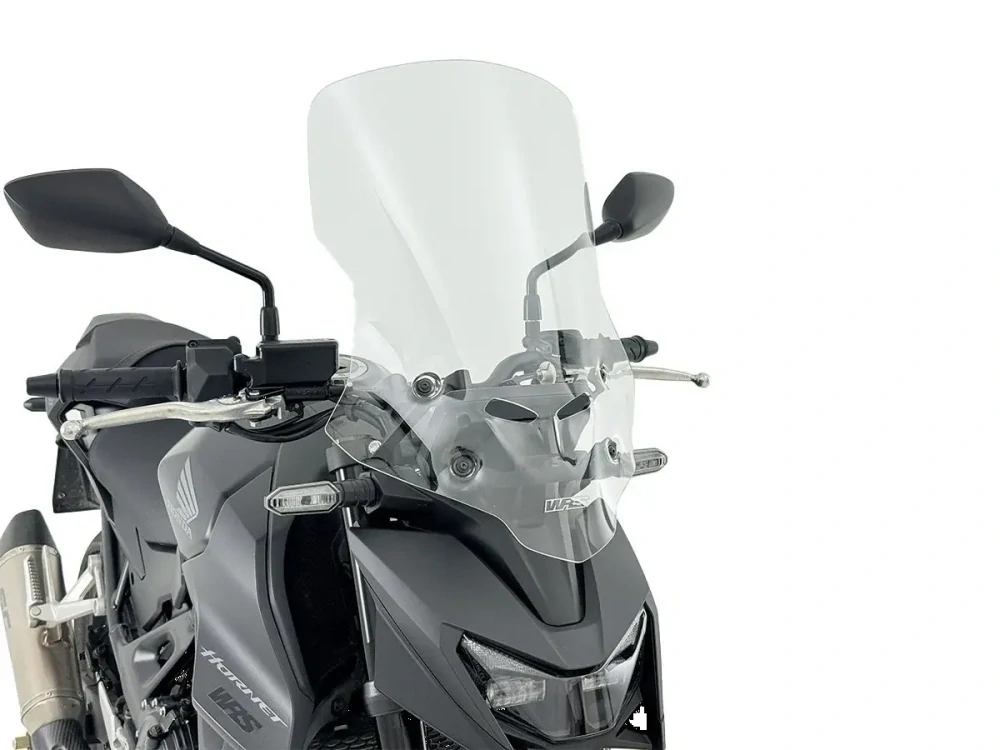 Plexi motocyklu WRS verze CAPONORD pro HONDA HORNET 750 rok 2025-2026 barva čirá, výška plexi 51 cm, bez montážní sady