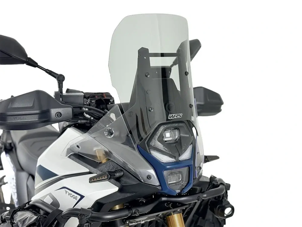 Plexi motocyklu WRS verze TOURING pro VOGE VALICO DS 800 X RALLY rok 2025-2026 barva kouřová, výška plexi 31 cm bez deflektorů