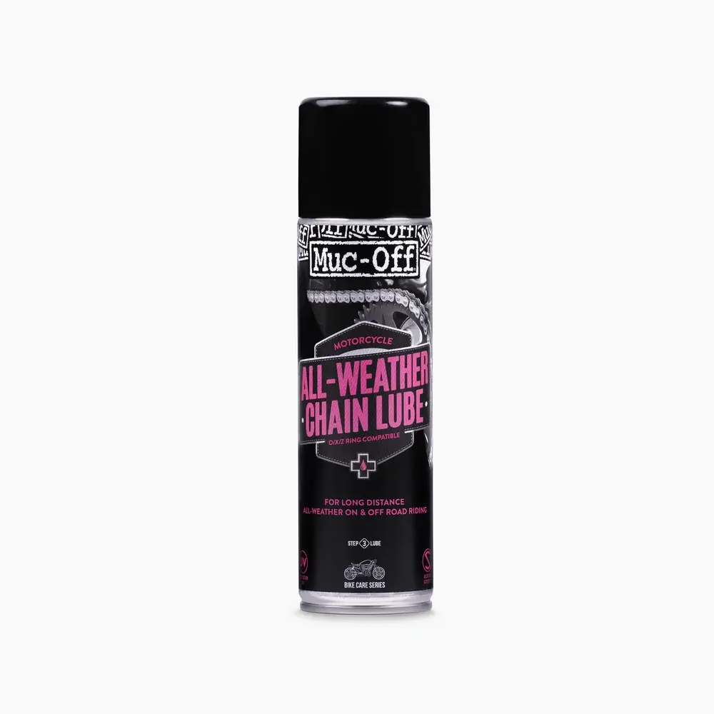 a Dárková sada péče o motocykl MUC OFF MOTORCYCLE CLEAN, PROTECT, LUBE KIT 21382 (mytí/ochranný sprej/mazivo na řetěz)