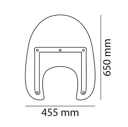 Plexi Puig America 1 pro Honda VT750 BLACK SPIRIT 2010-2014 čiré