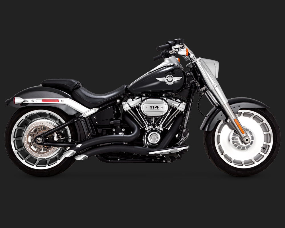 Kompletní výfuk Vance & Hines Black Big Radius pro motocykly Harley Davidson FLFB, FLFBS, FXDR, FXBRS 2018 - 2019 černý