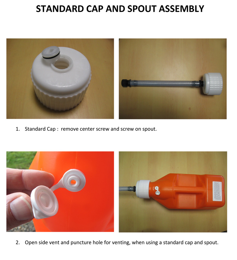 Hadice k uzávěru ke TUFF JUG AUTO SHUT OFF SPOUT FLEXIBLE pro kanystry o obsahu 20 litrů, barva čirá