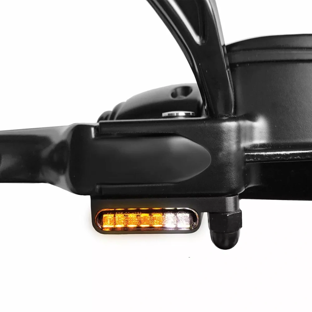 Led blinkry na řidítka motocyklu HEINZ BIKES TURN SIGNALS pro HARLEY DAVIDSON SOFTAIL rok 2000-2014 barva chromová