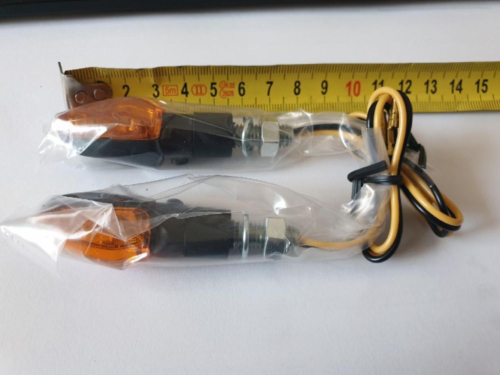 Univerzální blinkry PARTS EUROPE TURN SIGNAL ORANŽOVÉ SKLO - PÁR