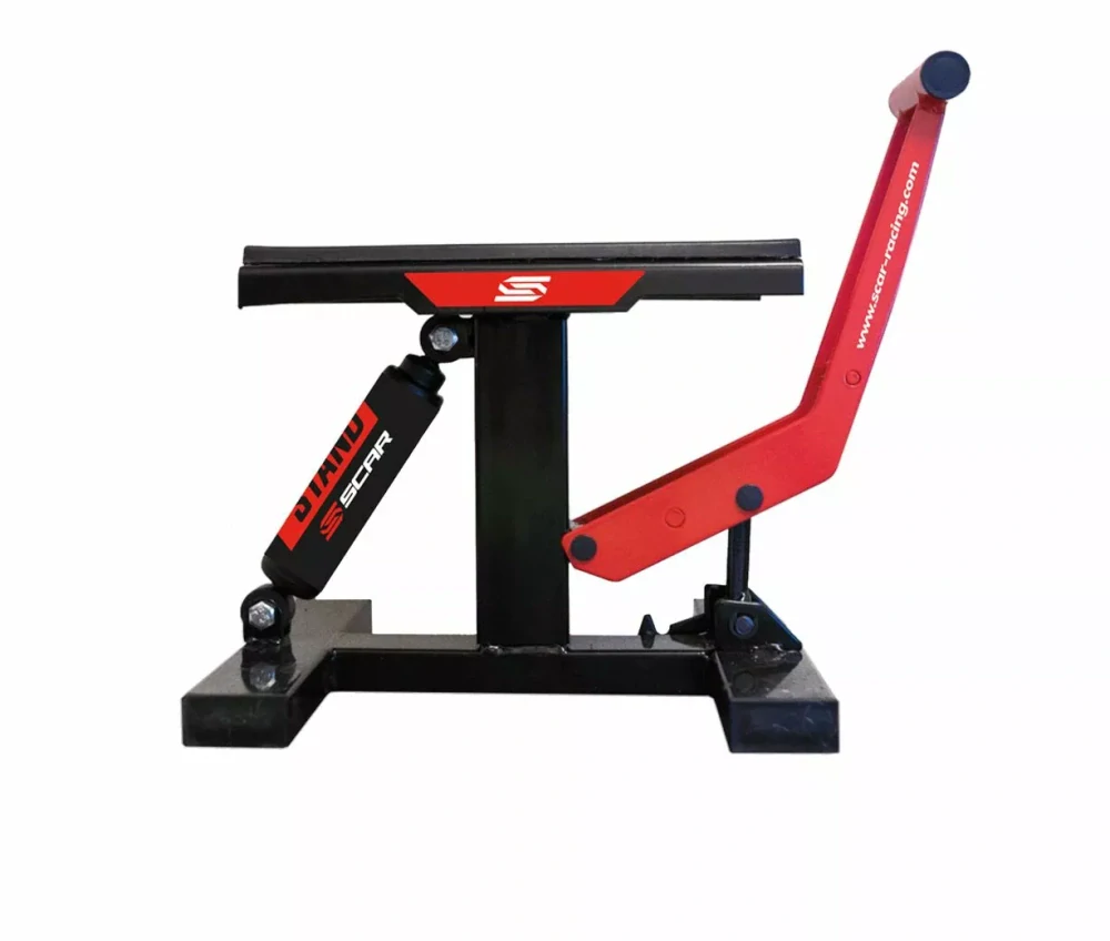 Výškově nastavitelný stojan pro motokrosové motorky / motokrosový stojan s tlumičem SCAR LIFT STAND ADJUSTABLE S9902 nosnost 150 kg