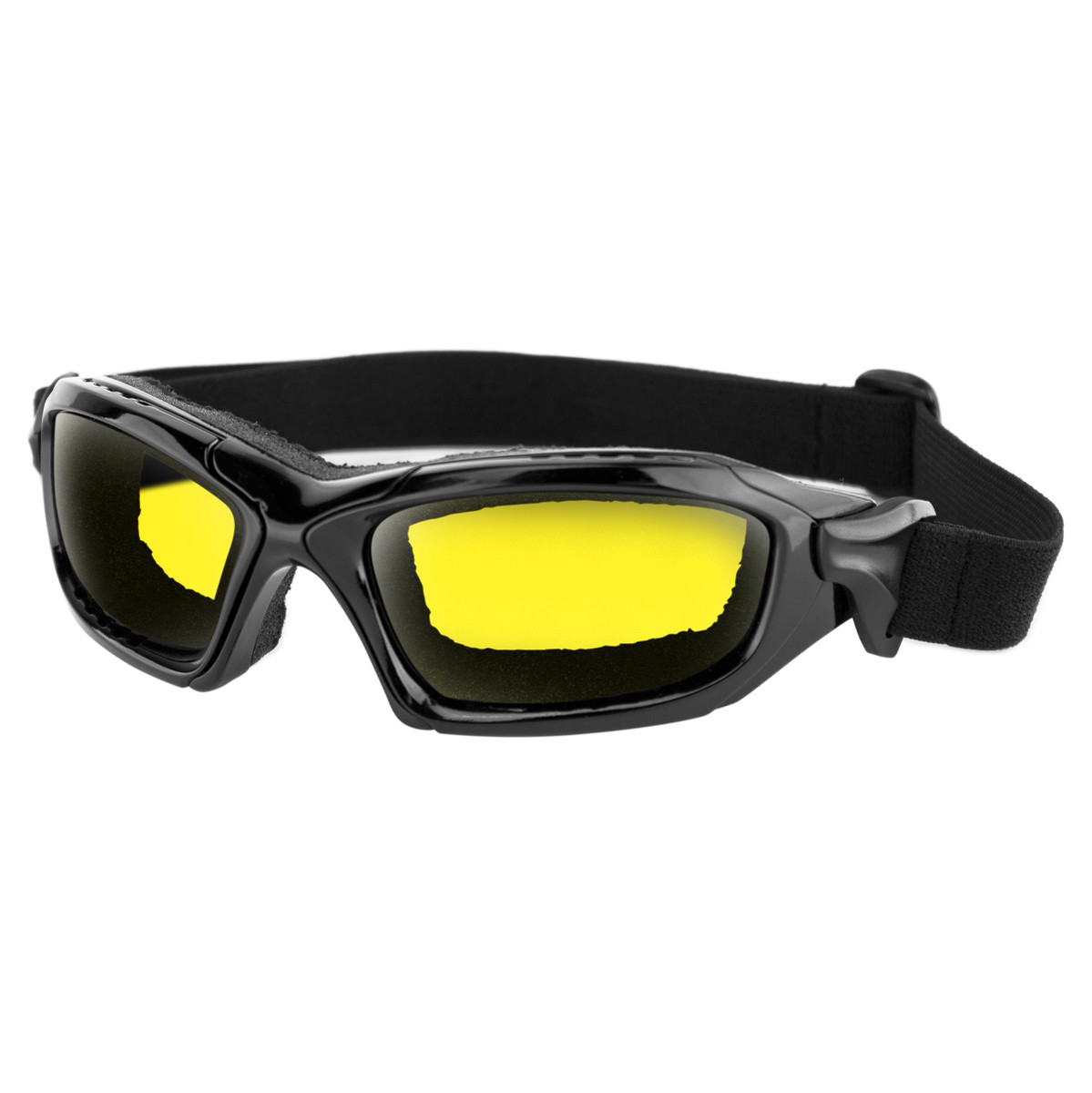 Motocyklové sluneční brýle BOBSTER DIESEL  lesklý černý rám, vyměnitelné čočky 