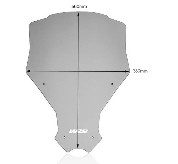 a Plexi motocyklu WRS verze Caponourd pro HONDA CRF 1100 L ABS Africa Twin rok 2020-2024 barva tmavě kouřová, výška 56 cm (22")