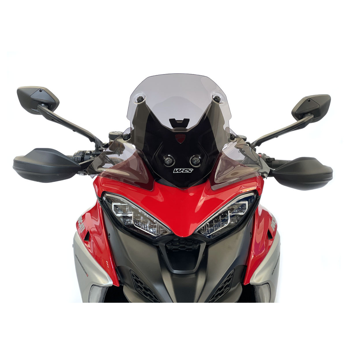 Plexi motocyklu WRS pro DUCATI MULTISTRADA V4/S/SPORT rok 2020-2022, barva tmavě kouřová, výška 39 cm, verze sport