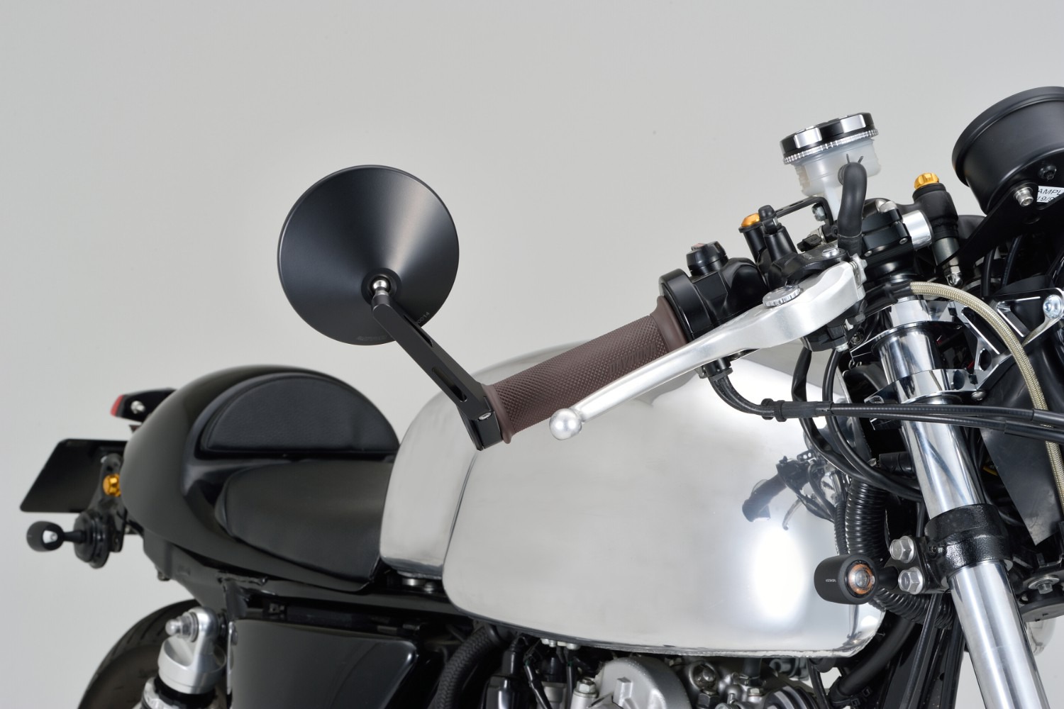 Univerzální zpětné zrcátko motocyklu do konců řidítek DAYTONA D-MIRROR 10 - dlouhá verze - 2 kusy