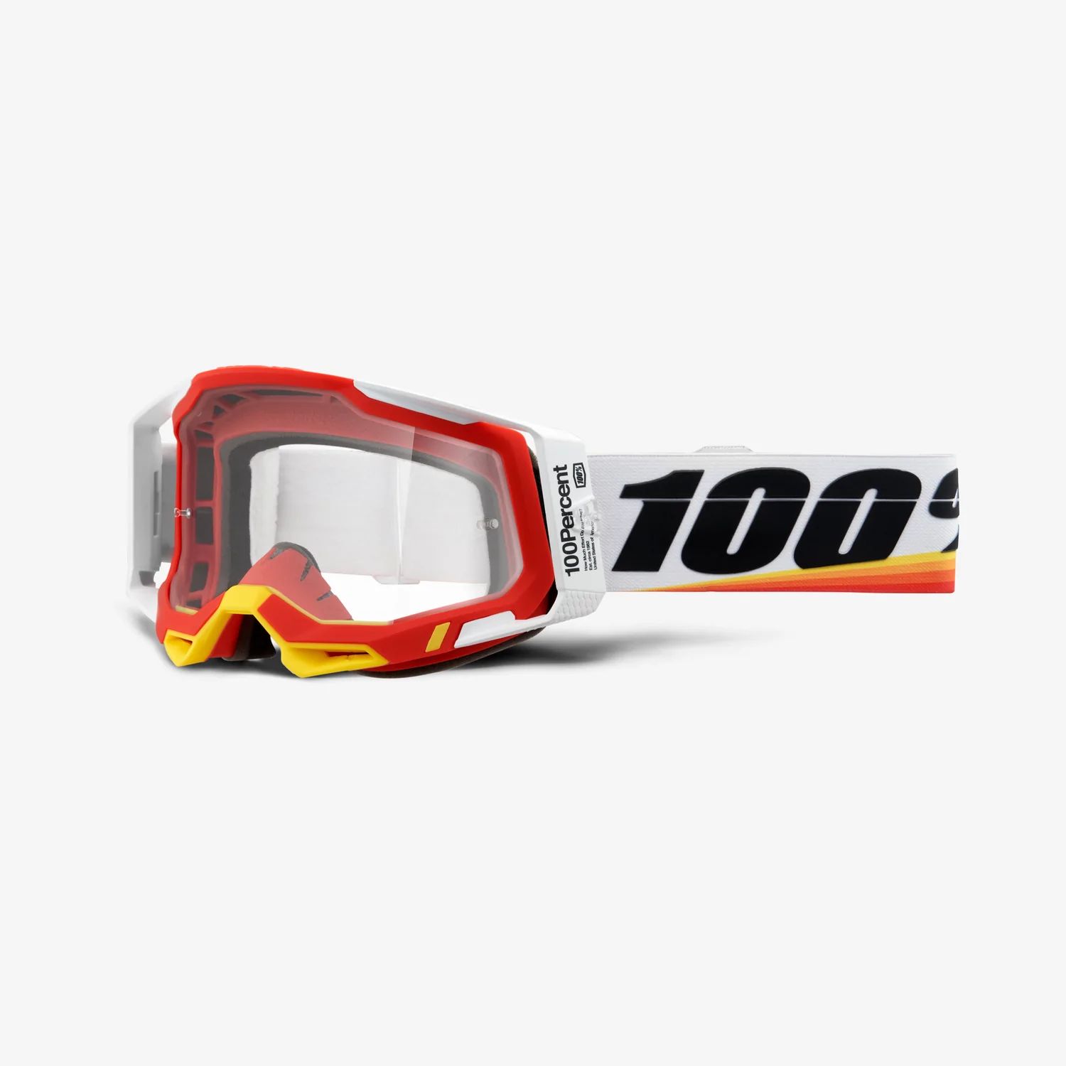 a Motokrosové brýle 100% RACECRAFT 2 ARSHAM RED se stříbrným flash zrcadlovým objektivem + čirý + trhačky