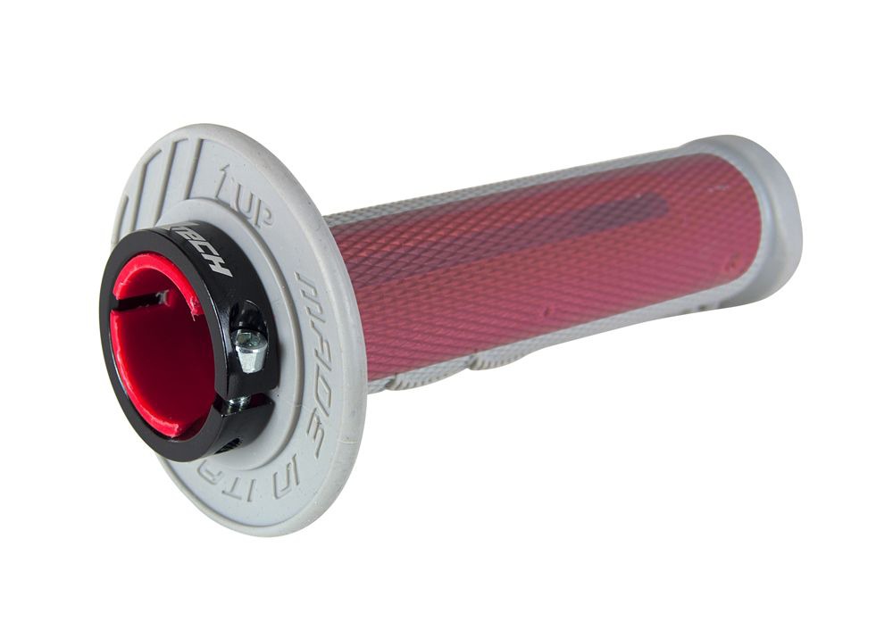 Motocyklové MX gripy RTECH R20 WAWE s lock-on systémem, černé, pár