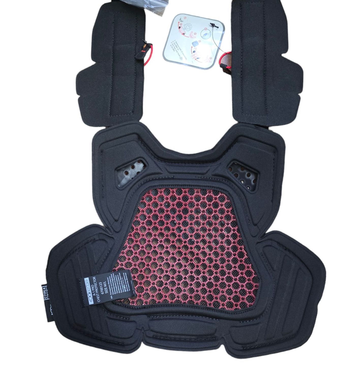 Hrudní chránič / chránič těla  ALPINESTARS A-1 PRO barva ČERNÁ ANTRACIT/ČERVENÁ velikost XL/XXL