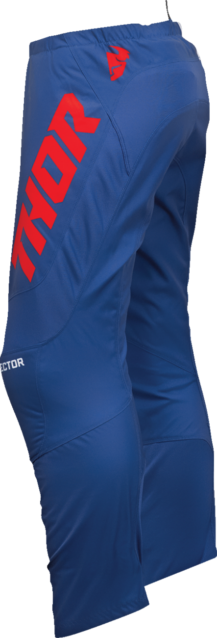 A Motokrosový - enduro komplet kalhot a dresu THOR SECTOR CHECKER CHARCOAL NAVY MODRÁ/ČERVENÁ VELIKOST 32+M