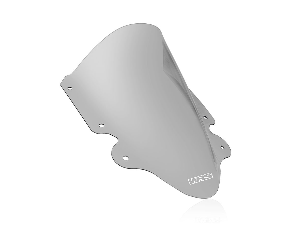 Plexi motocyklu WRS verze SPORT pro motocykly TRIUMPH SPEED TRIPLE 1200 RR ABS rok 2022-2023, výška 39 cm, šíře 26 cm, barva kouřová
