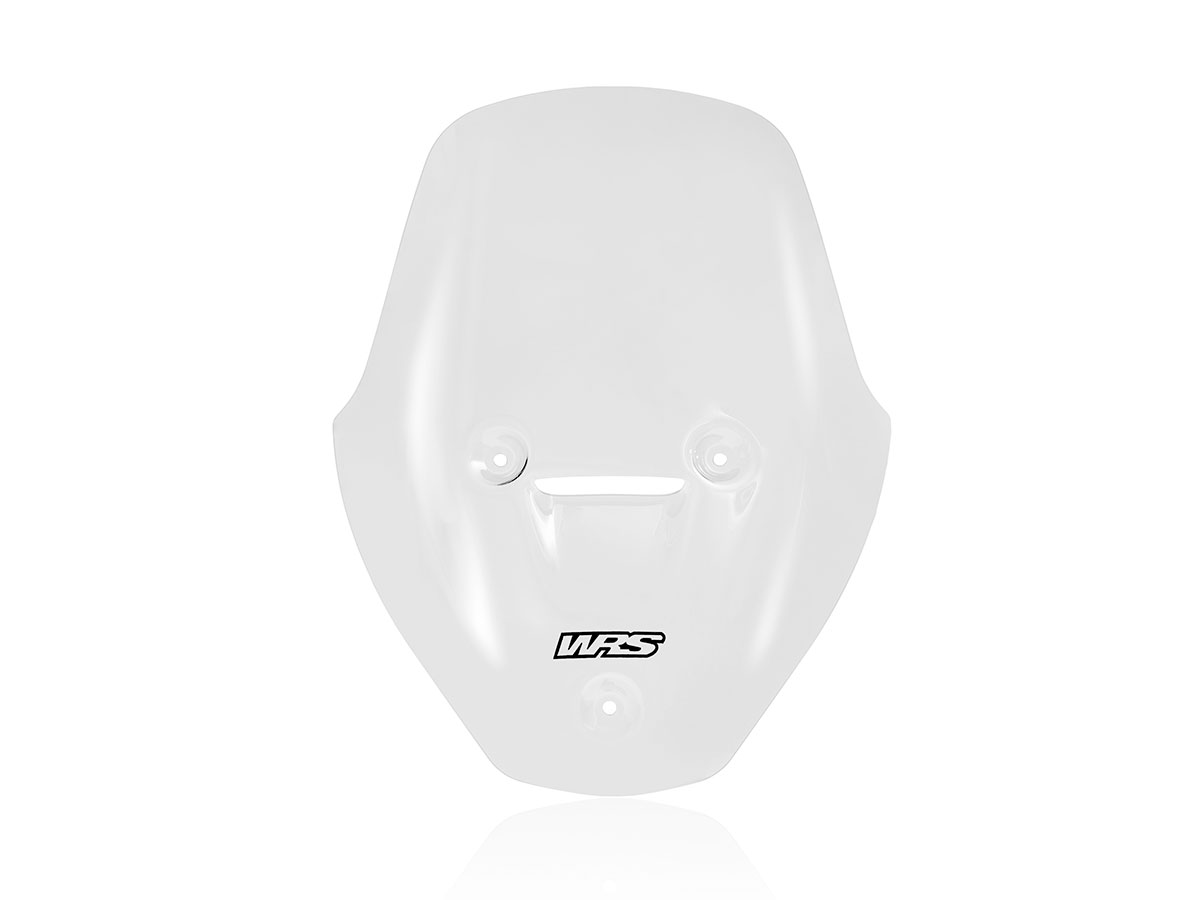 Plexi motocyklu WRS TOURING pro DUCATI DIAVEL V4 1200 ABS rok 2023, výška plexi 33,5 cm, šíře plexi 28 cm, barva čirá