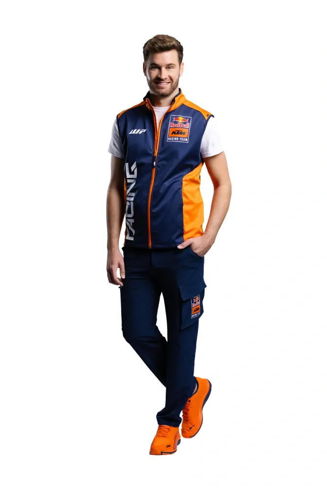Sportovní vesta KTM REPLICA TEAM VEST modrá/oranžová