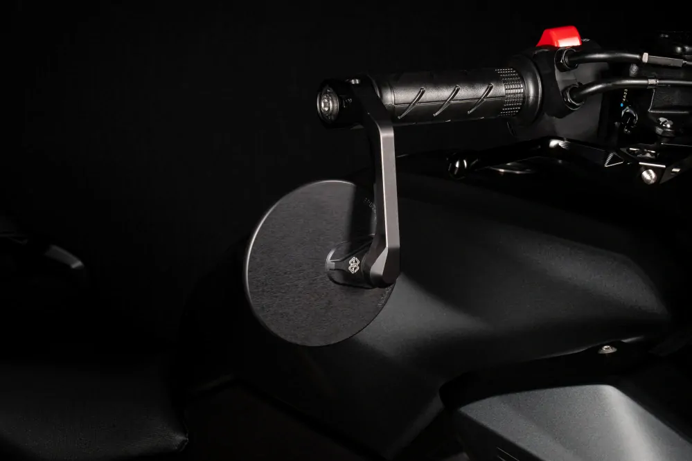 Motocyklové zpětné zrcátko do řidítek / zrcátko motocyklu GILLES TOOLING GT MIRROR MOON M04-01-BD - barva černá - 1 kus - L / P